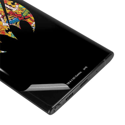 DC Comics Batman Silhouette Logo Vintage Pattern Galaxy Note 10 Plus Skin